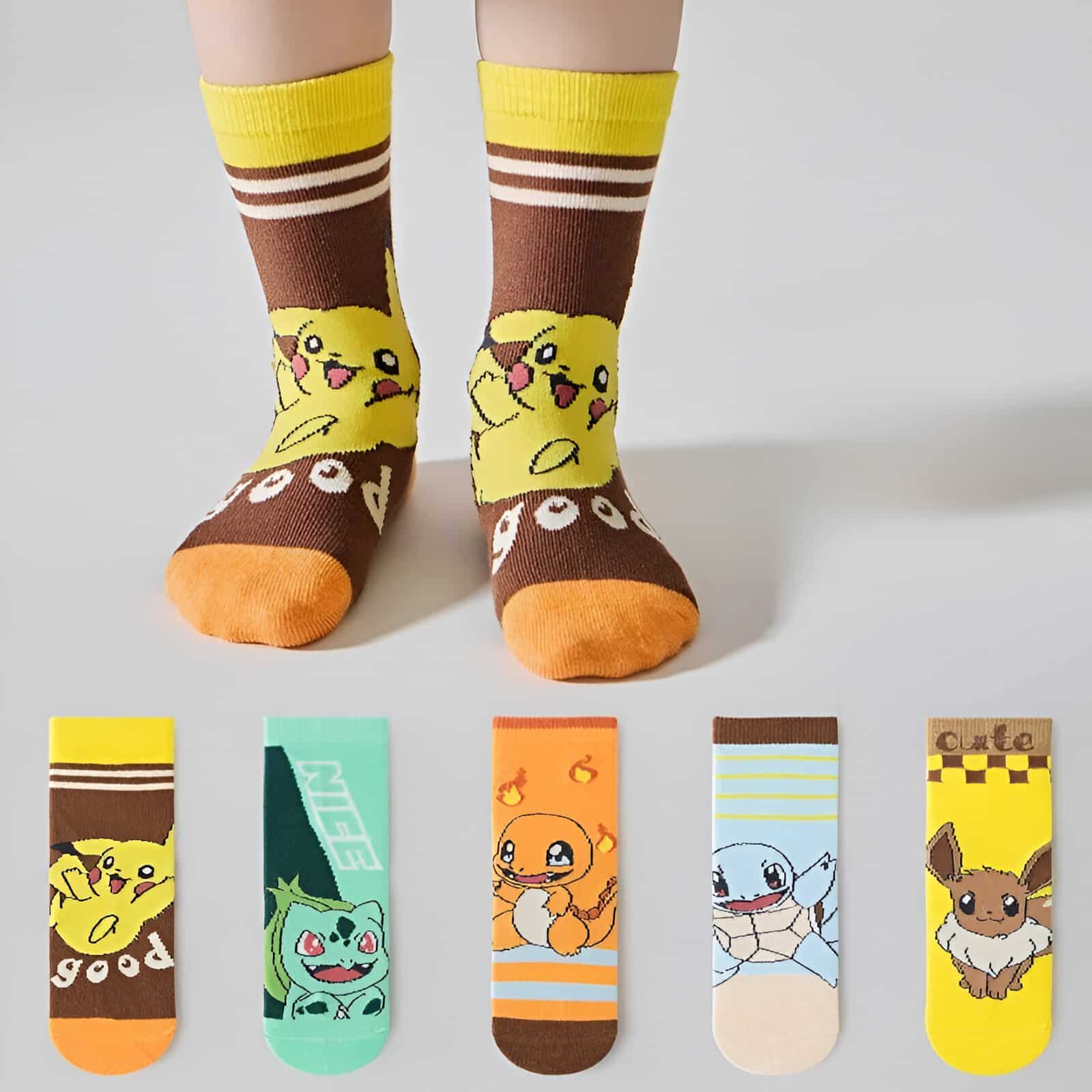 Set 5 Chaussettes Enfant Pokémon Starter 268